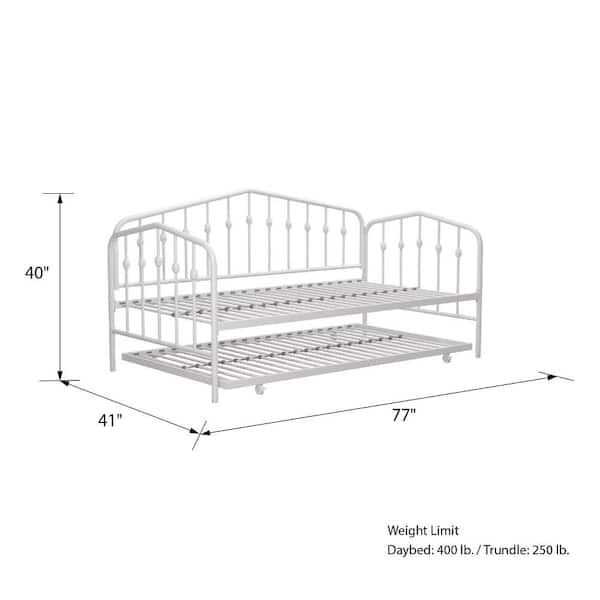 Novogratz bushwick metal twin deals daybed & trundle