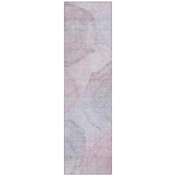 Chantille Machine Washable Indoor/Outdoor Abstract ACN2443 Blush 2 ft. x 7 ft. Runner Rug