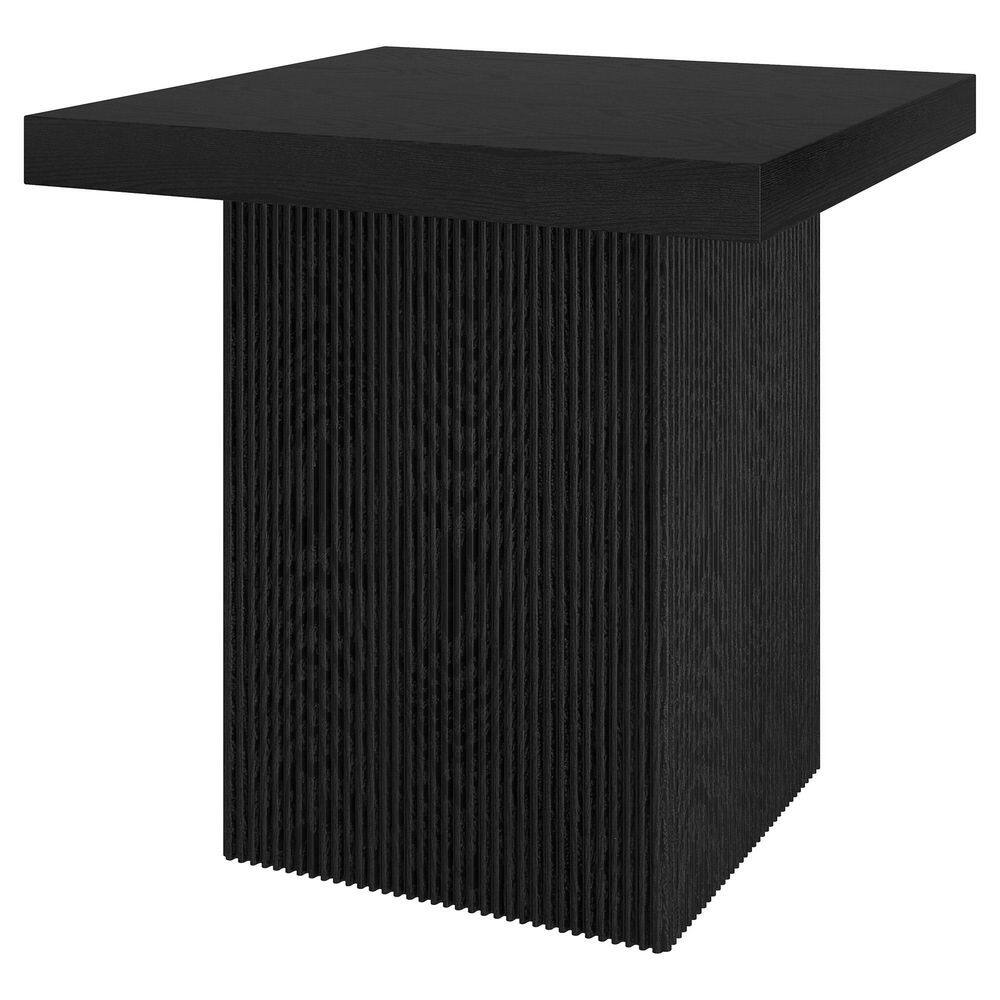Torren 22 in. Black Grain Square MDF Top End Table - thumbnail 7