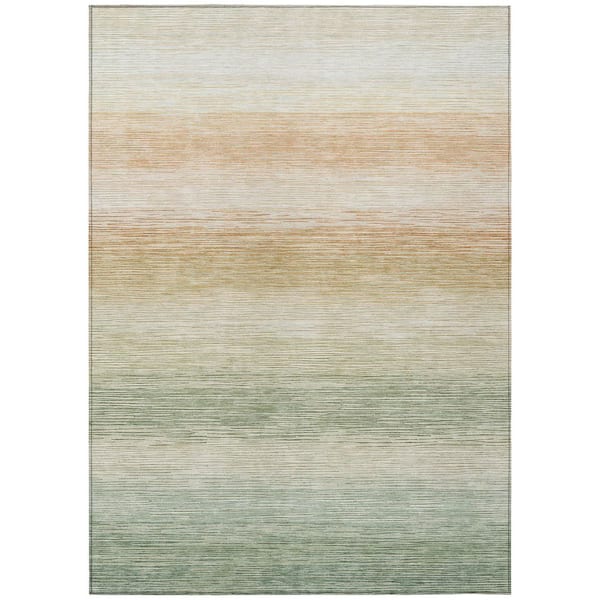 Chantille Machine Washable Indoor/Outdoor Abstract ACN2891 Aloe 9 ft. x 12 ft. Area Rug