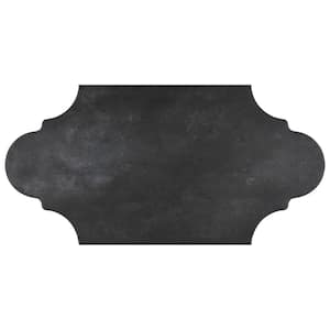 Alhama Provenzal Black 6-1/4 in. x 12-3/4 in. Porcelain Floor and Wall Tile (8.8 sq. ft./Case)