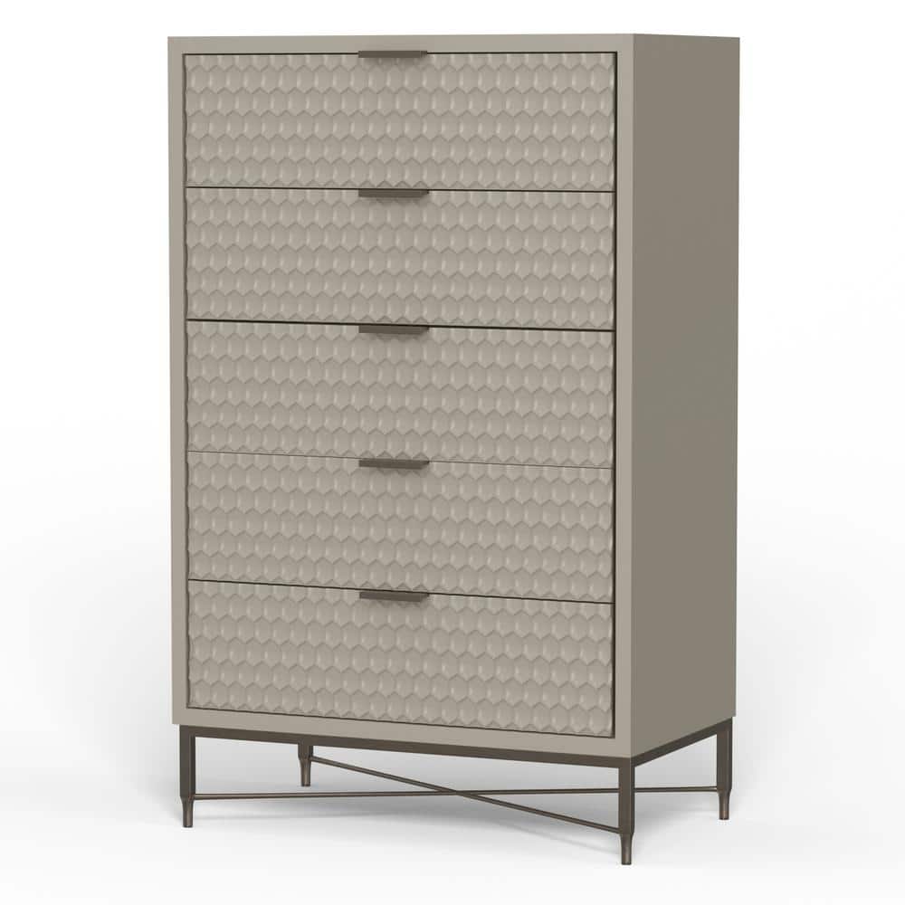 Milo Gray 5-Drawer 30 in. W Chest of Drawers