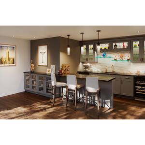 Bristol Painted Slate Gray Shaker Assembled Base Kitchen Cabinet with a Drawer (24 in. W x 34.5 in. H x 24 in. D)