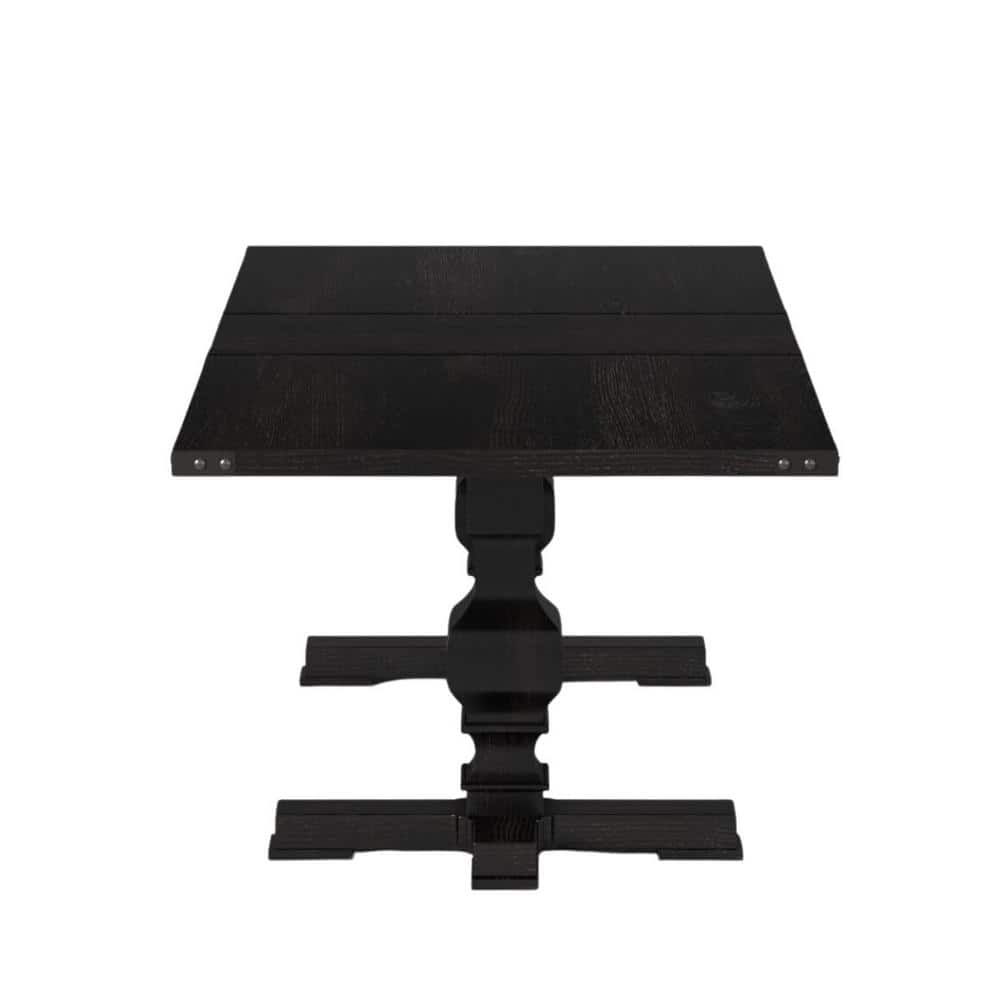 Manchester 88'' Vintage Black Reclaimed Wood Dining Table