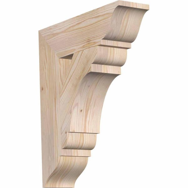 Ekena Millwork 5.5 in. x 26 in. x 22 in. Douglas Fir Olympic Traditional Smooth Bracket