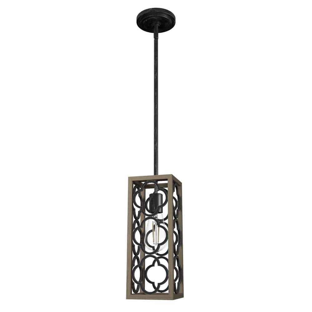 Gablecrest Transitional Black Aluminum Mini Pendant Light
