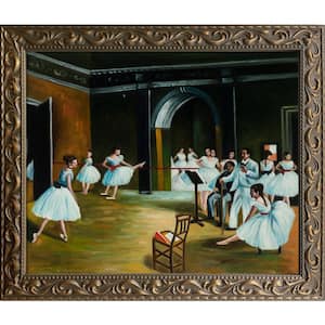 Dance Studio at the Opera Edgar Degas Elegant Gold Framed Abstract Oil Painting Art Print 25.5 in. x 29.5 in.