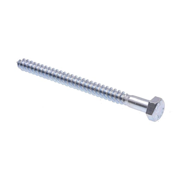 A307 Grade A Zinc Plated Steel 5/16 in. x 4 in. External Hex Lag Screws (50-Pack)