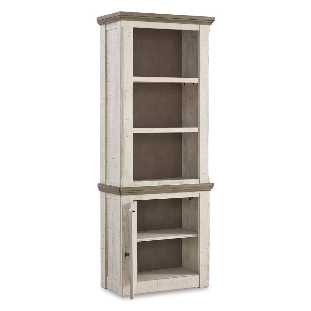 Farmhouse Gray and Vintage White Left Pier Cabinet