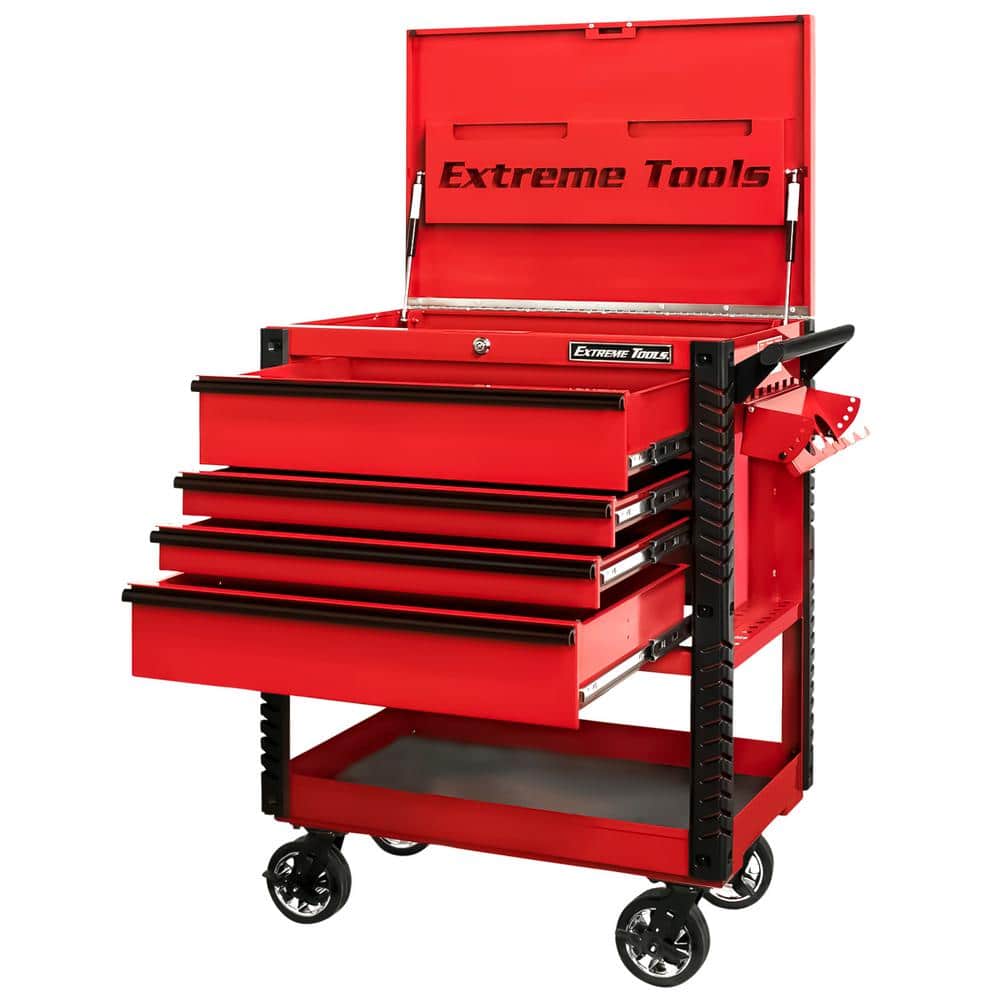 Scratch & Dent 41 6-Drawers Tool Cart with Pry Bar Holders and Flip Top