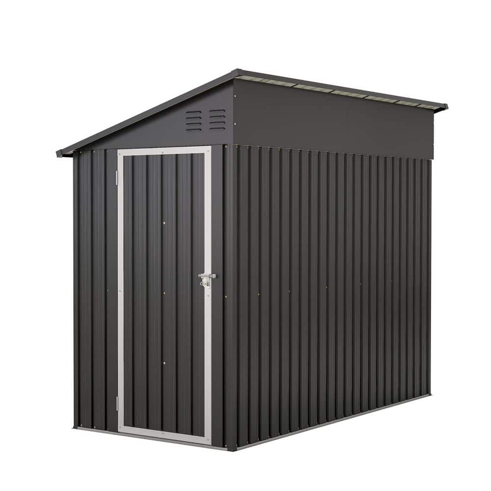 4 ft. W x 8 ft. D Metal Storage Shed, Waterproof Outdoor Storage Shed, Black (32 sq. ft. ) price history on PriceWatchPro