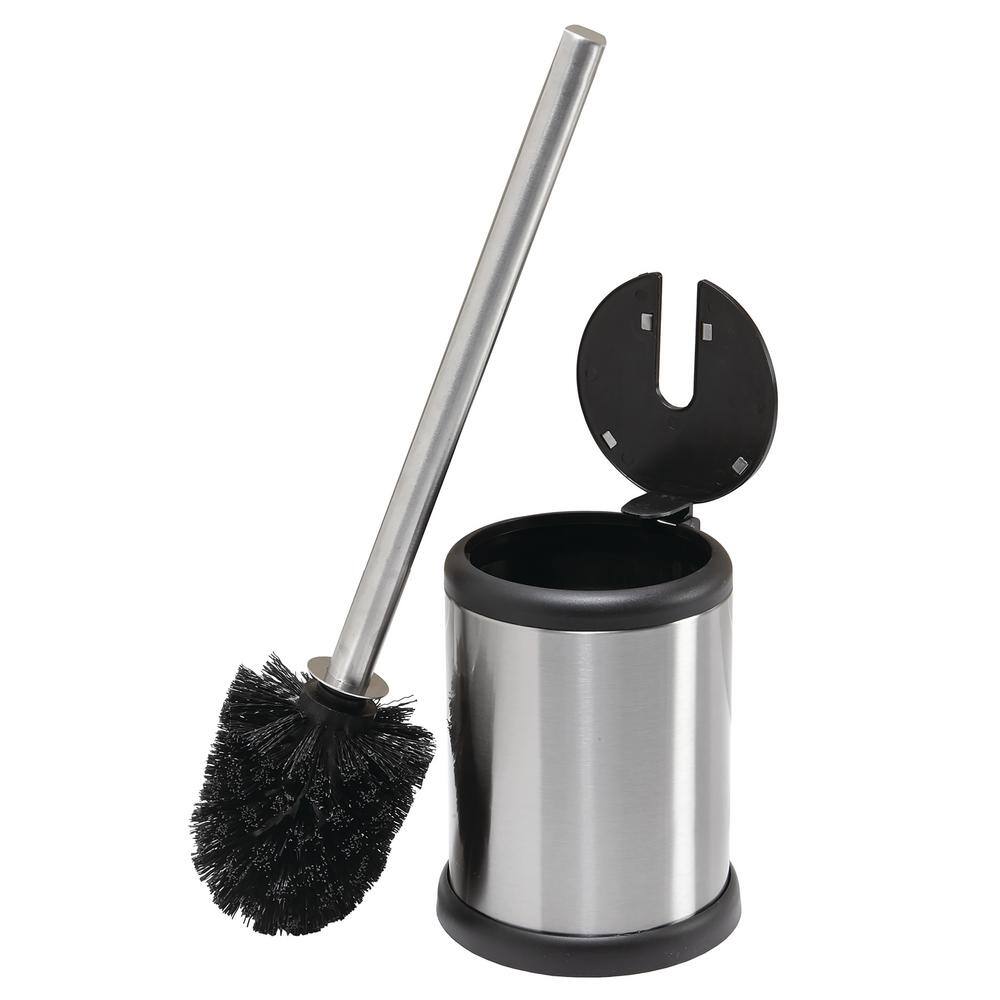 Stainless Steel Toilet Brush and Holder Set with Soft Bristles
