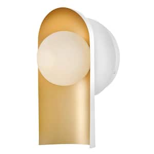 Zuri 1-Light Satin Off-White Sconce