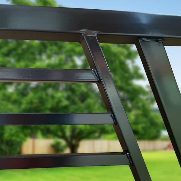 ALEKO 16 ft. x 5 ft. Sofia Style Security Fence Panels Steel Fence Kit 2-Panel Gate Fence