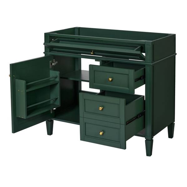 Virubi 36 in. Solid Wood Frame Bath Vanity Cabinet without Top in