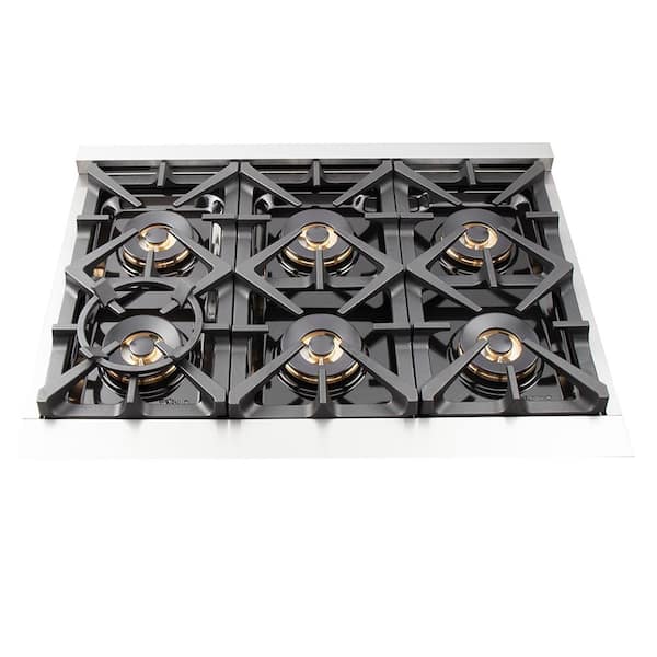 Forno Capriasca 36 in. 5.36 cu. ft. Gas Range with 6-Gas Burners 