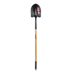 47 in. L Wood Handle Steel Digging Shovel with Grip