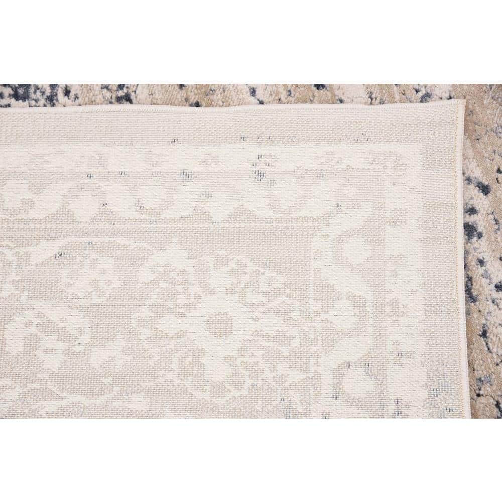 Reversible Easy-Care Blue Spot 9' x 12' Area Rug