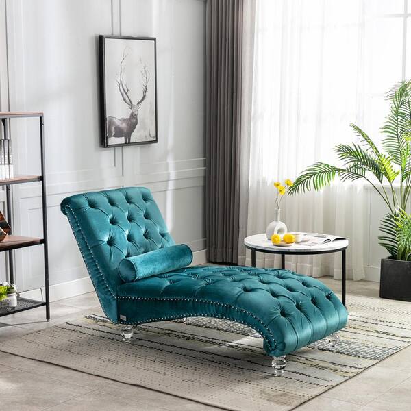 teal chaise lounge chair