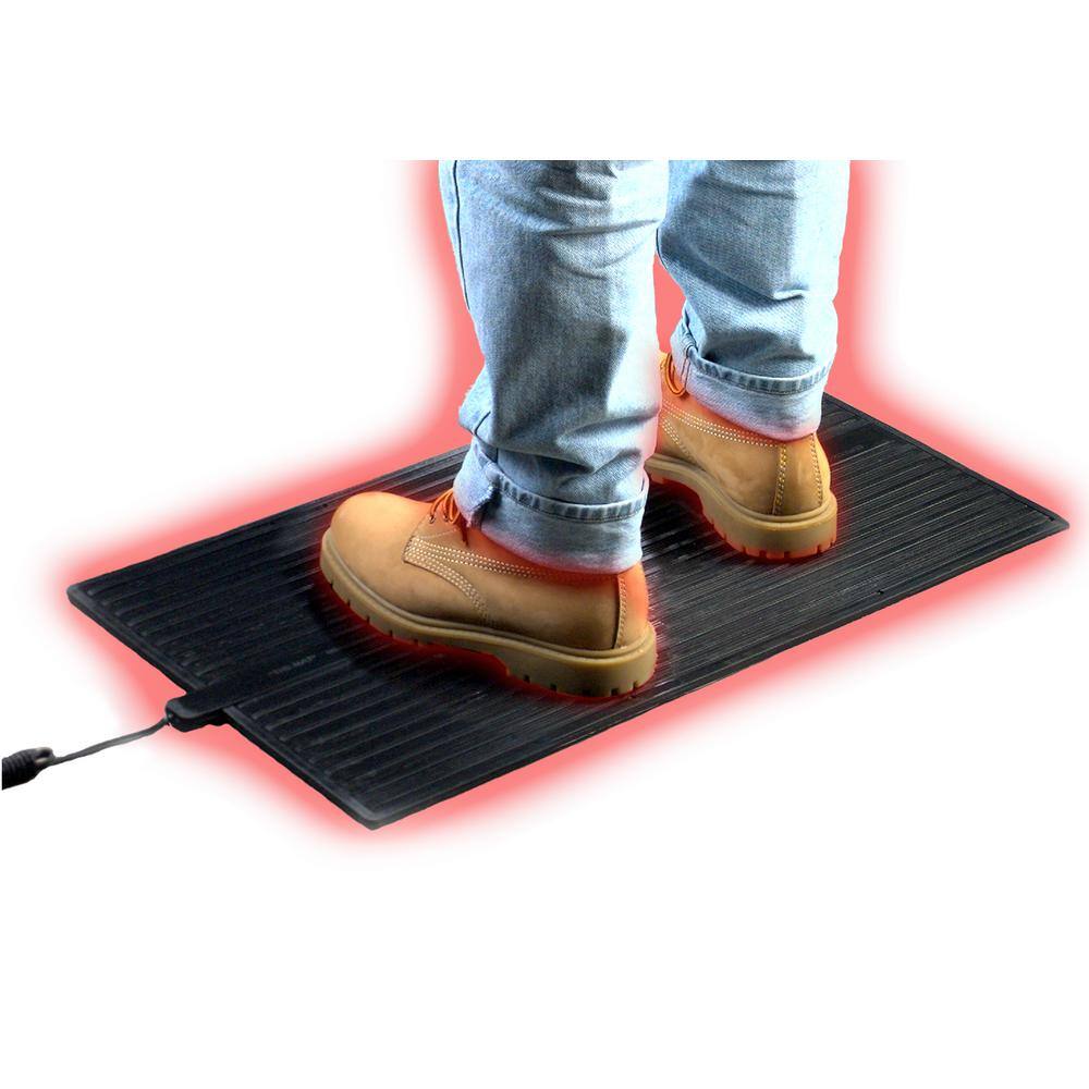 Cozy Black 16" x 36" Electric Heated Rubber Floor Mat
