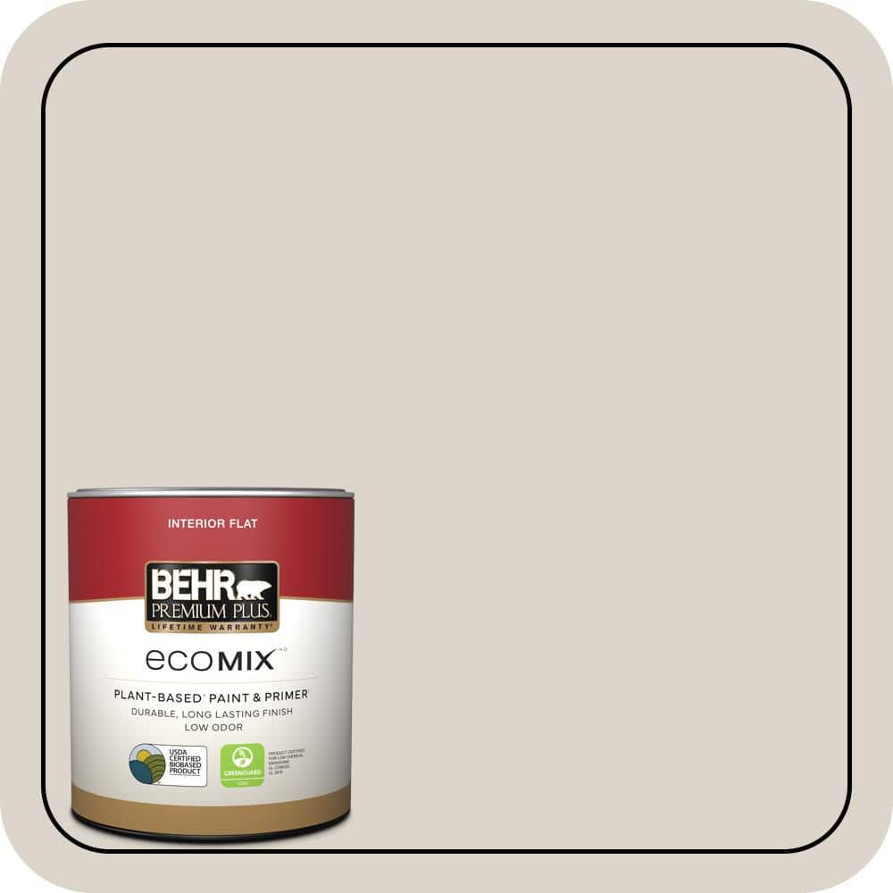 1 qt. #ECC-18-2 Pebbled Shore Flat EcoMix Plant-Based Interior Paint & Primer price history on PriceWatchPro