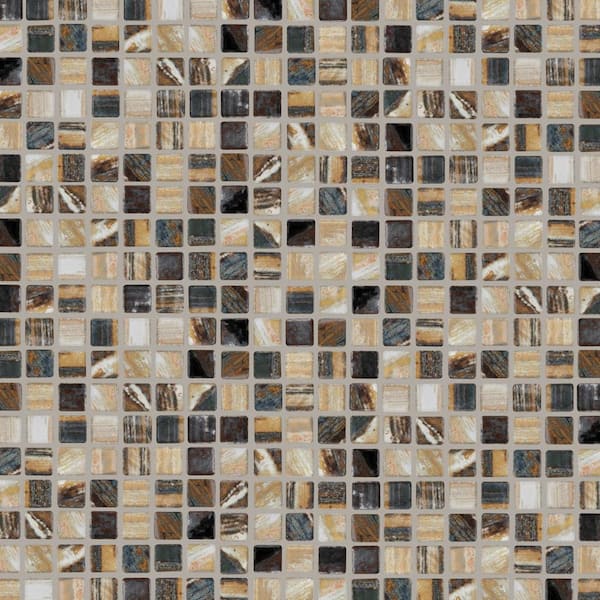 Rustica Mini Highlands 12 in. x 12 in. Porcelain Mosaic Tile (1.0 sq.  ft./Each)