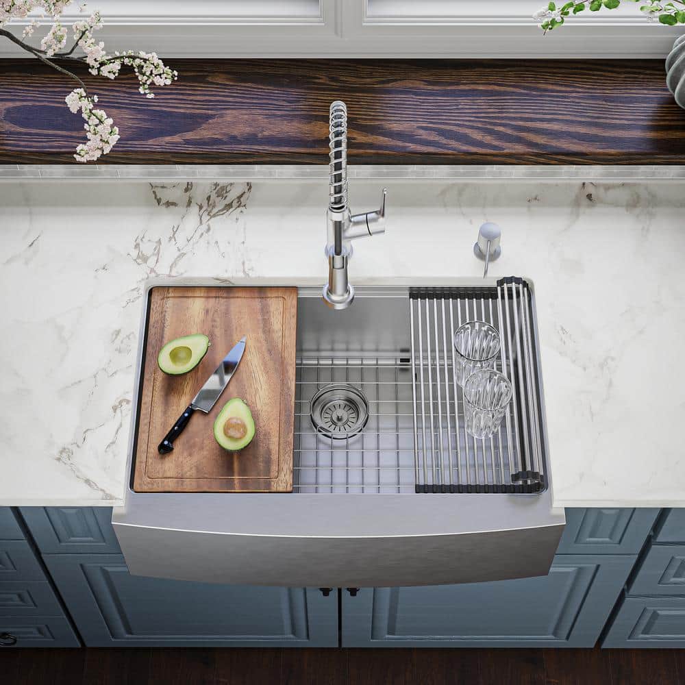 Elite 30'' Single Bowl Stainless Steel Farmhouse Sink