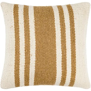 Becki Owens Brett Accent Orange Striped Polyester 22 in. L x 22 in. W Throw Pillow