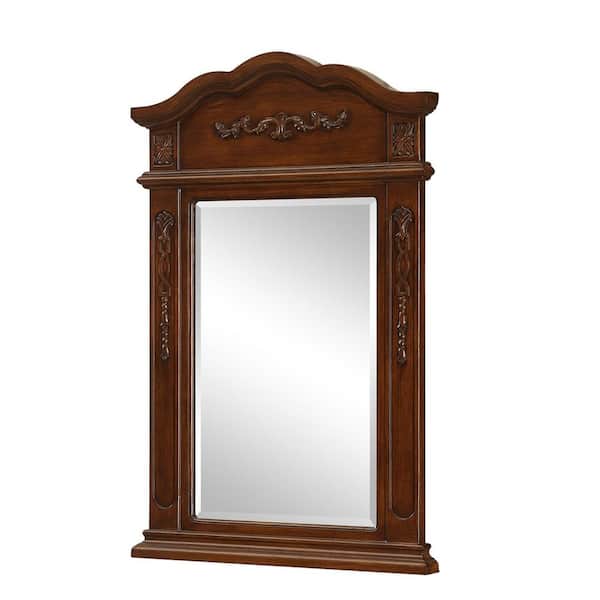 Unbranded Medium Square Brown Contemporary Mirror (36 in. H x 24 in. W)