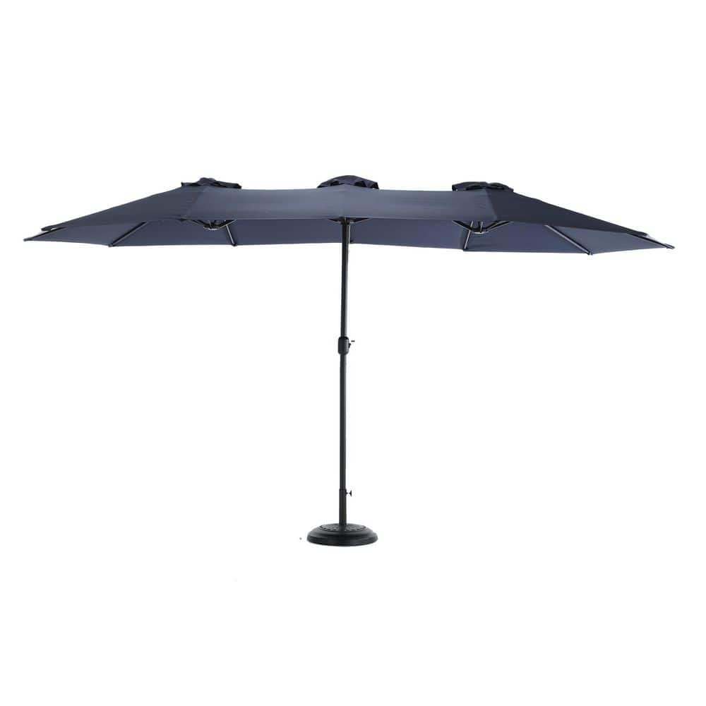 14.8 ft. Market Patio Umbrella 2-Side in Navy Blue