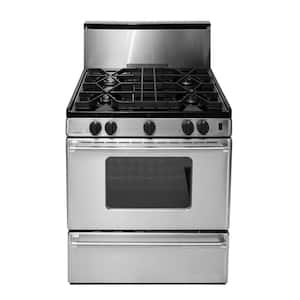 ProSeries 30 in. 3.91 cu. ft. Battery Spark Ignition Gas Range in Stainless Steel
