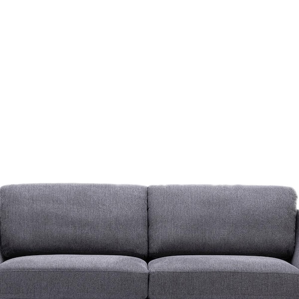 Acme Furniture Yuina 34 in. Rolled Arm Linen Rectangle Sofa in