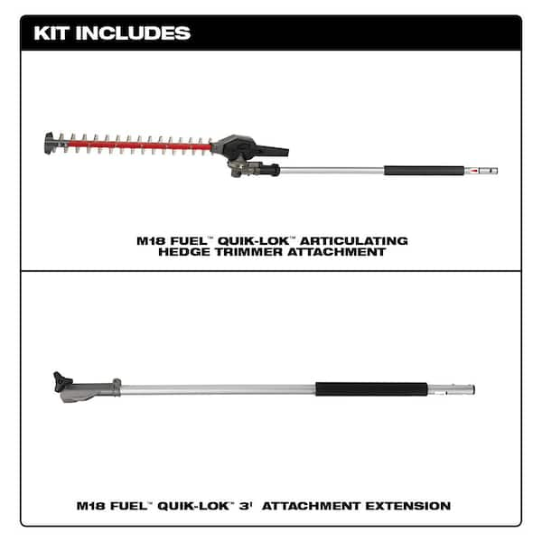 M18 FUEL Hedge Trimmer Attachment with QUIK-LOK 3 ft. Attachment Extension