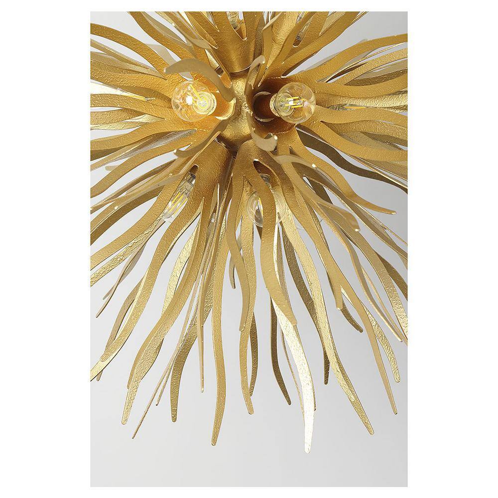 Cavalier Gold 12-Light Globe Pendant with Adjustable Height
