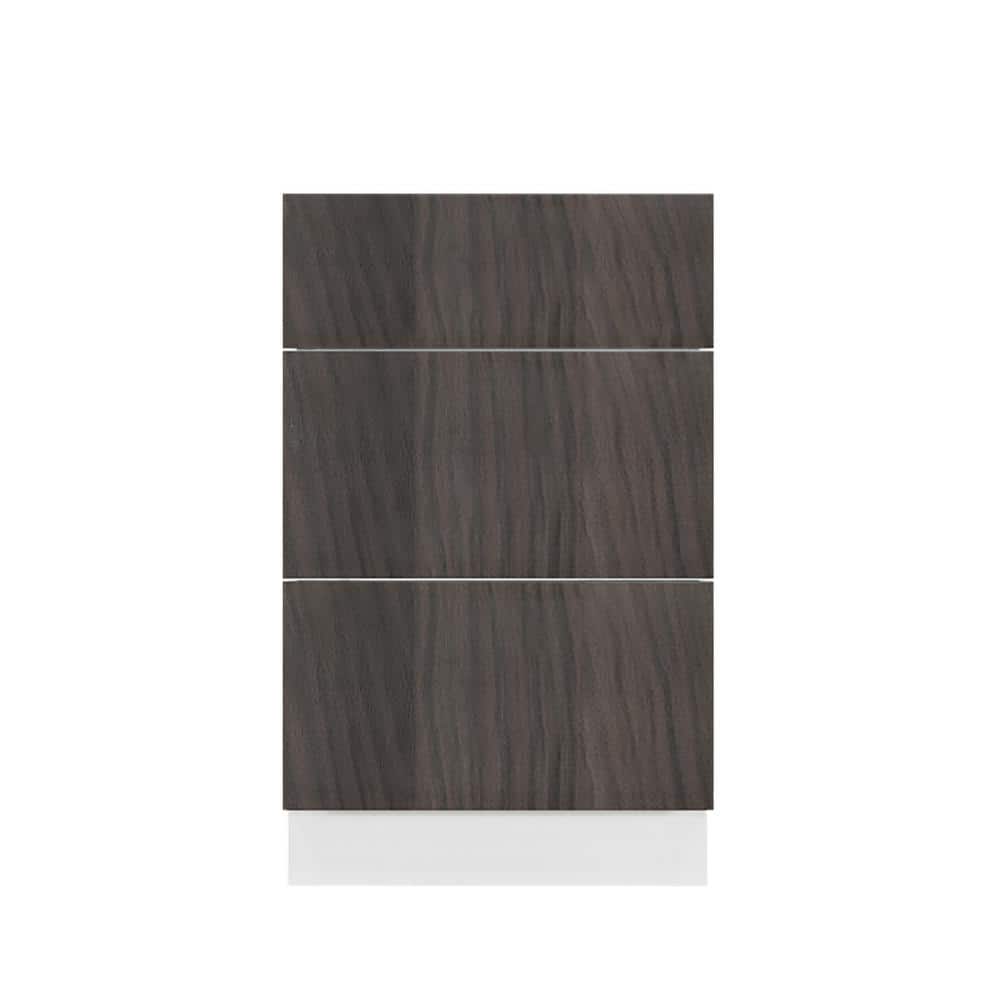 Valencia Assembled 15 in. W x 24 in. D x 34.5 in. H in Chateau Brown Plywood Assembled 3-Drawer Base Kitchen Cabinet price history on PriceWatchPro