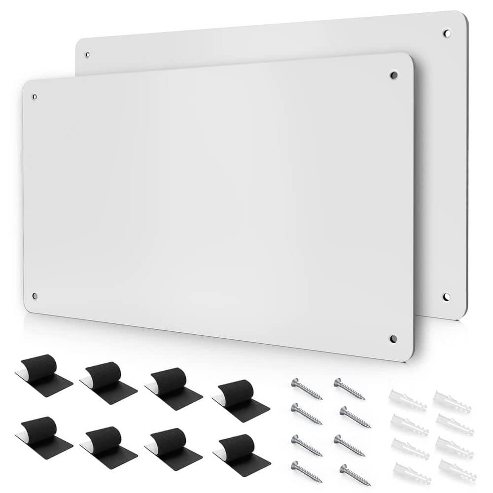 17.1 in. x 11.8 in. Outdoor/Indoor Metal Magnetic Bulletin Board to Display for Wall Cubicle Cabinet, White (2-Pack) price history on PriceWatchPro