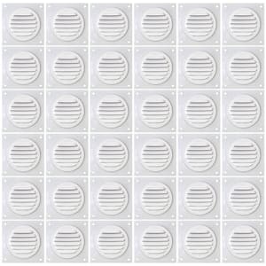 2 in. Aluminum Round Soffit Vent in White (36-Pack)