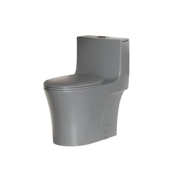 RKZHOPT 12 in. 1-Piece 1.1/1.6 GPF Dual Flush Elongated Toilet in