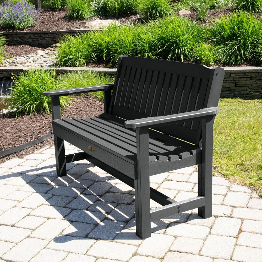 Exeter 52 in. 2-Person Black Plastic Outdoor Bench price history on PriceWatchPro