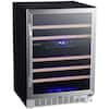 EdgeStar Dual Zone 24 in. 46-Bottle Built-In Wine Cooler CWR462DZ - The ...