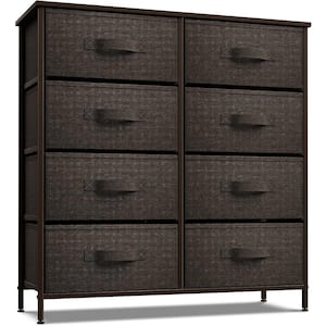Brown 8-drawer 31.5 in. Wide Dresser without Mirror