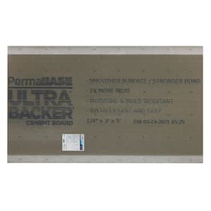 Ultra-Backer 1/4 in. x 3 ft. x 5 ft. Cement Board