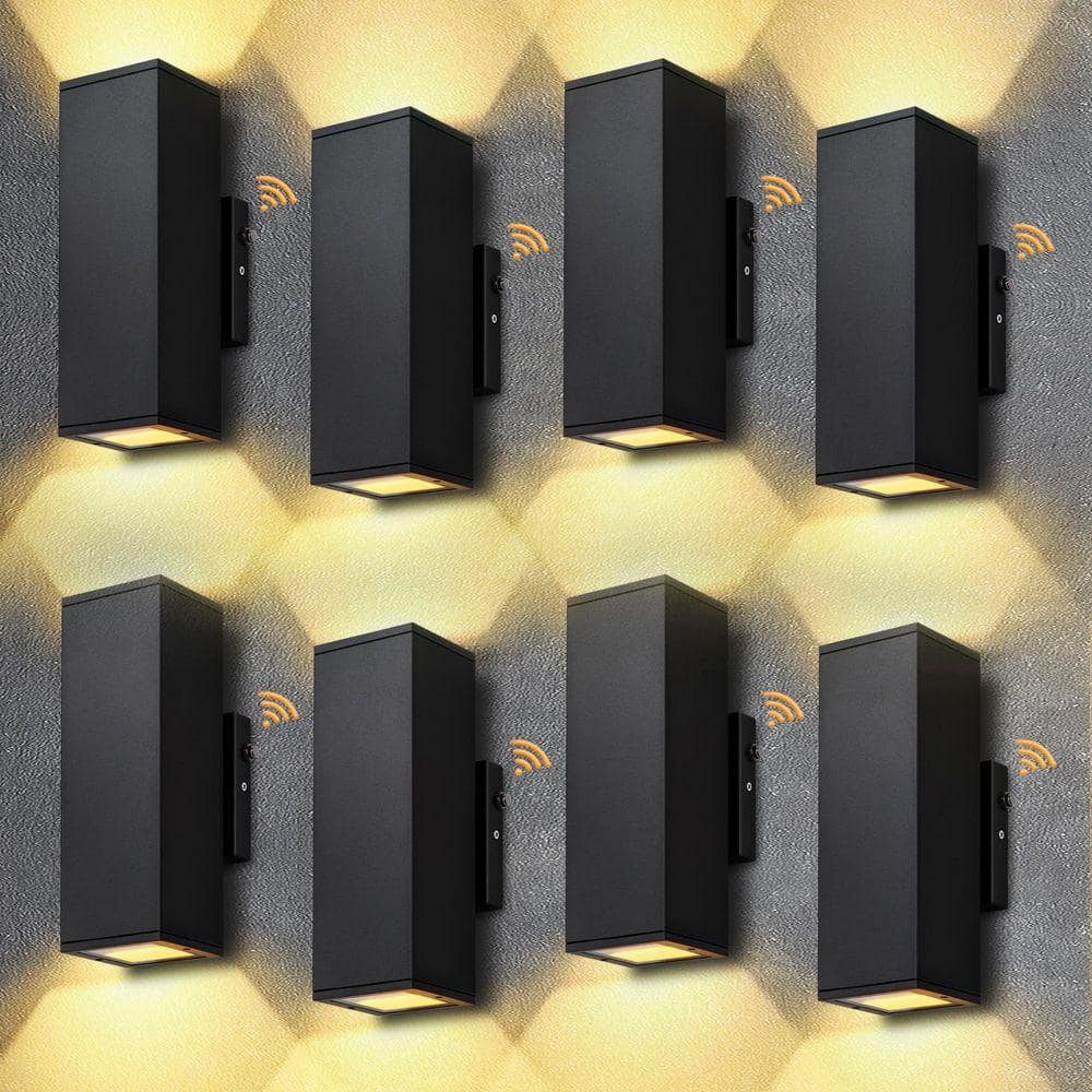 GMGSROM 2-Light Rectangular Dusk to Dawn Sensor Black Indoor