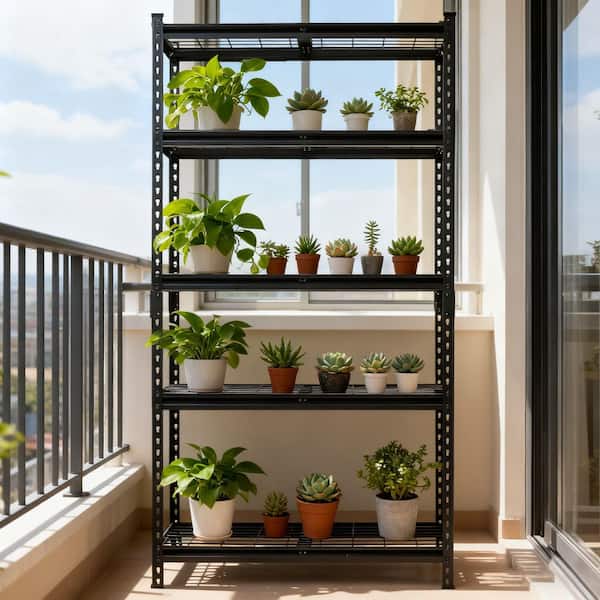 Siavonce Heavy-Duty Metal Wire 5-Shelf Adjustable Garage Shelving