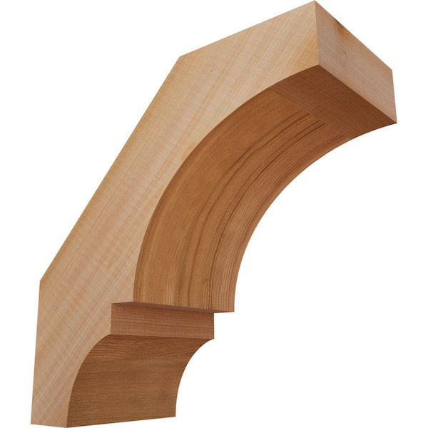 Ekena Millwork 5 1/2"W x 12"D x 12"H Balboa Smooth Knee Brace, Western Red Cedar