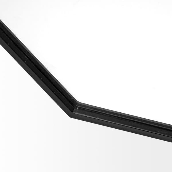 Medium Irregular Black Contemporary Mirror (38.00 in. H x 37.6 in. W)