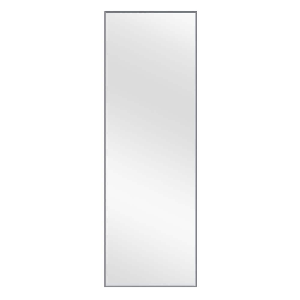 65 in. H x 22 in. W Blue Modern Rectangle Aluminum Framed Full Body Mirror 