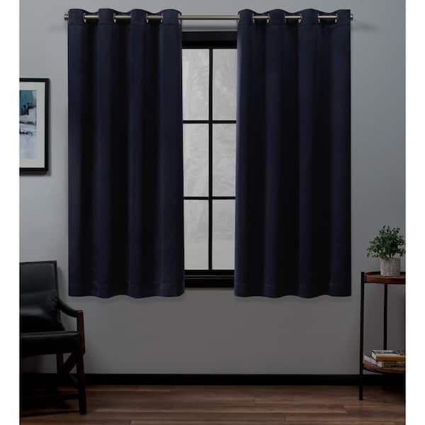 Exclusive Home Curtains Academy Nevy 52, Navy Grommet Curtains 63