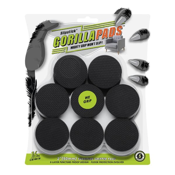 SlipStick GorillaPads 2 in. Round Gripper Pads (16-pack)