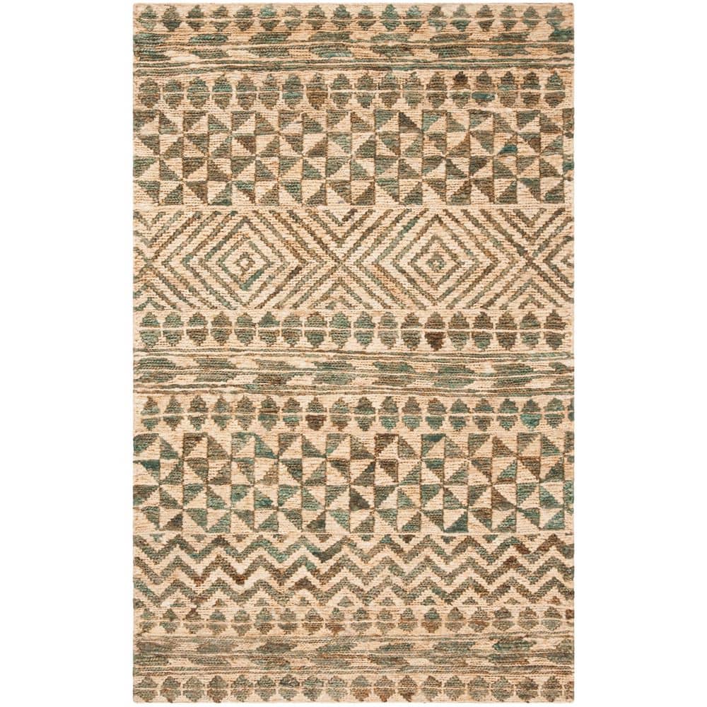 Organica 4 ft. x 6 ft. Slate/Natural Geometric Striped Zig-Zag Area Rug price history on PriceWatchPro